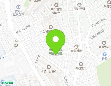 20-7 Opaesan-ro 52ma-gil, Gangbuk-gu, Seoul, Republic of Korea Map