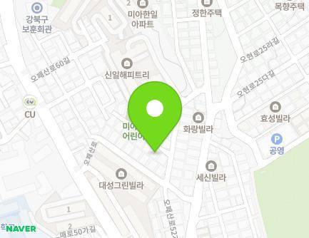 20-3 Opaesan-ro 52ma-gil, Gangbuk-gu, Seoul, Republic of Korea Map