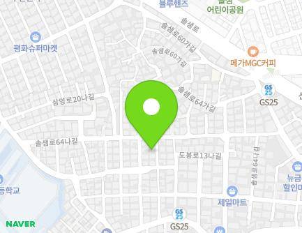 33-4 Solsaem-ro 64na-gil, Gangbuk-gu, Seoul, Republic of Korea Map