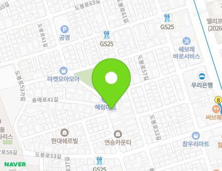 36 Solmae-ro 41-gil, Gangbuk-gu, Seoul, Republic of Korea Map