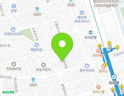 24-5 Dobong-ro 53-gil, Gangbuk-gu, Seoul, Republic of Korea Map