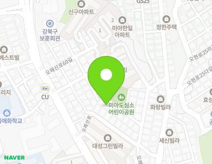 20-15 Opaesan-ro 52ma-gil, Gangbuk-gu, Seoul, Republic of Korea Map