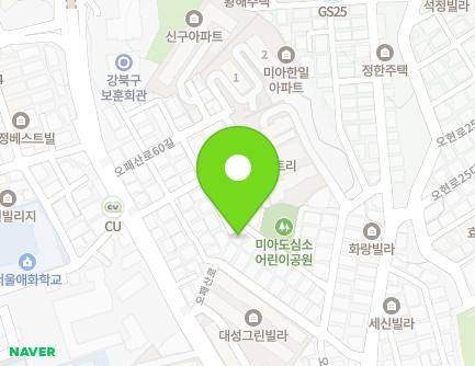 20-17 Opaesan-ro 52ma-gil, Gangbuk-gu, Seoul, Republic of Korea Map