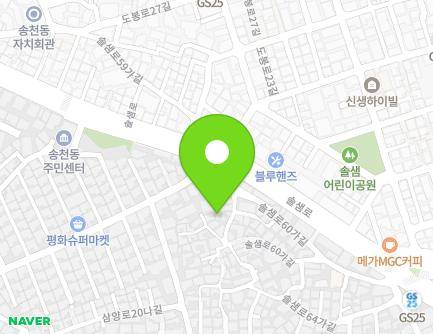 8 Solsaem-ro 60na-gil, Gangbuk-gu, Seoul, Republic of Korea Map