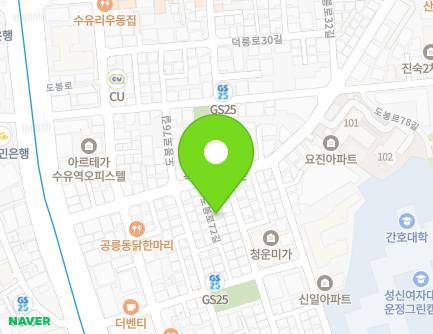 23-14 Dobong-ro 72-gil, Gangbuk-gu, Seoul, Republic of Korea Map