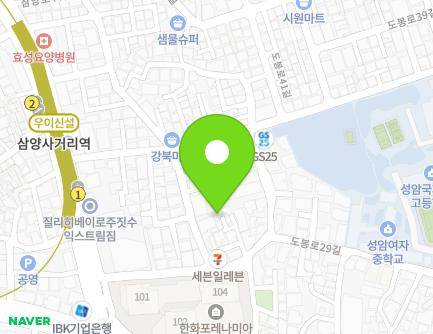 26-22 Samyang-ro 38ra-gil, Gangbuk-gu, Seoul, Republic of Korea Map