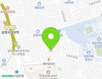 26-18 Samyang-ro 38ra-gil, Gangbuk-gu, Seoul, Republic of Korea Map