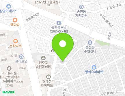 34-3 Samyang-ro 24-gil, Gangbuk-gu, Seoul, Republic of Korea Map