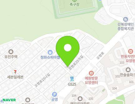 12 Ohyeon-ro 25ga-gil, Gangbuk-gu, Seoul, Republic of Korea Map