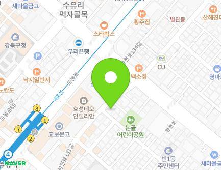 13 Hancheon-ro 131-gil, Gangbuk-gu, Seoul, Republic of Korea Map