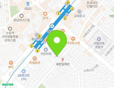 18 Opaesan-ro 77-gil, Gangbuk-gu, Seoul, Republic of Korea Map