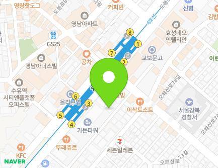 10 Opaesan-ro 79-gil, Gangbuk-gu, Seoul, Republic of Korea Map