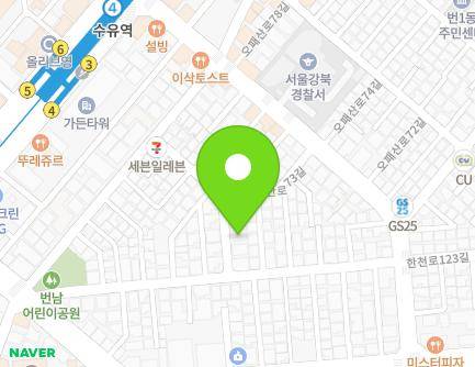 23 Opaesan-ro 77ga-gil, Gangbuk-gu, Seoul, Republic of Korea Map