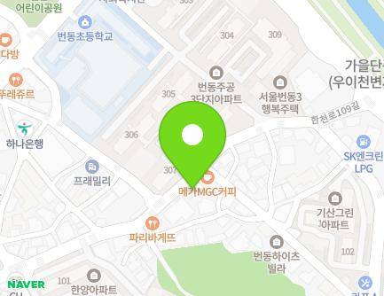 43 Hancheon-ro 109-gil, Gangbuk-gu, Seoul, Republic of Korea Map