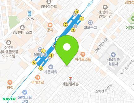 13 Opaesan-ro 79-gil, Gangbuk-gu, Seoul, Republic of Korea Map