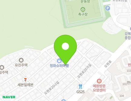 11 Ohyeon-ro 25da-gil, Gangbuk-gu, Seoul, Republic of Korea Map