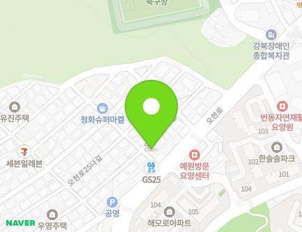 11 Ohyeon-ro 25ga-gil, Gangbuk-gu, Seoul, Republic of Korea Map