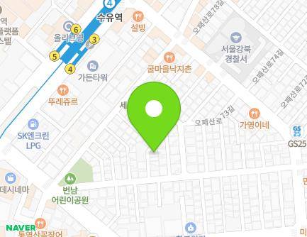 38-10 Opaesan-ro 67-gil, Gangbuk-gu, Seoul, Republic of Korea Map