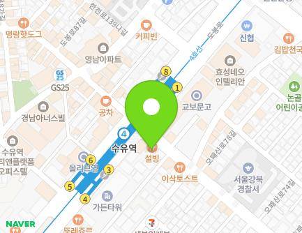 417 Opaesan-ro, Gangbuk-gu, Seoul, Republic of Korea Map