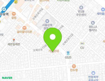 393-4 Opaesan-ro, Gangbuk-gu, Seoul, Republic of Korea Map