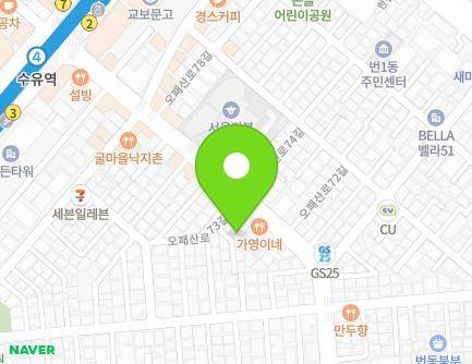 5-3 Opaesan-ro 73-gil, Gangbuk-gu, Seoul, Republic of Korea Map