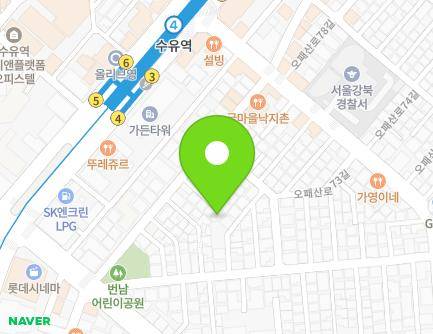 23-10 Opaesan-ro 77-gil, Gangbuk-gu, Seoul, Republic of Korea Map