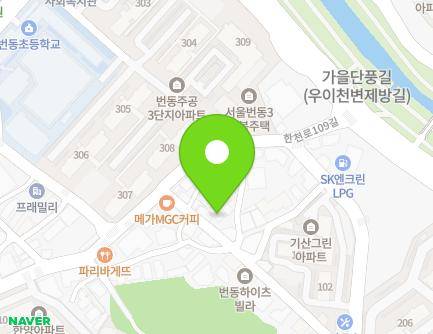 21-16 Hancheon-ro 109-gil, Gangbuk-gu, Seoul, Republic of Korea Map