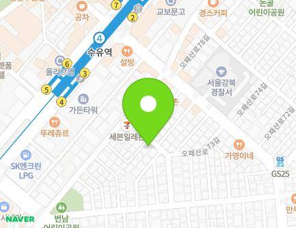 10 Opaesan-ro 77ga-gil, Gangbuk-gu, Seoul, Republic of Korea Map