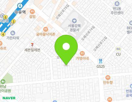 18-7 Opaesan-ro 67-gil, Gangbuk-gu, Seoul, Republic of Korea Map