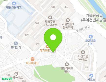 8 Hancheon-ro 109ga-gil, Gangbuk-gu, Seoul, Republic of Korea Map