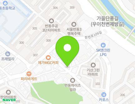 13 Hancheon-ro 109ga-gil, Gangbuk-gu, Seoul, Republic of Korea Map