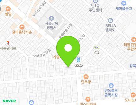 389-3 Opaesan-ro, Gangbuk-gu, Seoul, Republic of Korea Map