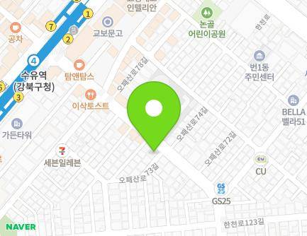 401 Opaesan-ro, Gangbuk-gu, Seoul, Republic of Korea Map