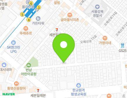 38 Opaesan-ro 67-gil, Gangbuk-gu, Seoul, Republic of Korea Map