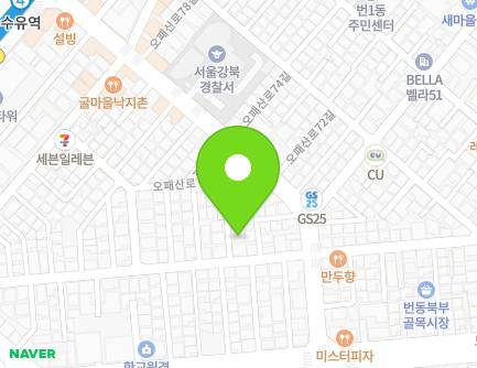 12-4 Opaesan-ro 67-gil, Gangbuk-gu, Seoul, Republic of Korea Map