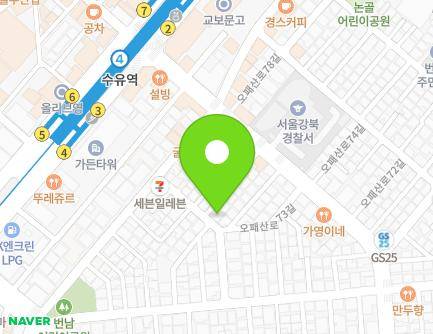 13 Opaesan-ro 77ga-gil, Gangbuk-gu, Seoul, Republic of Korea Map