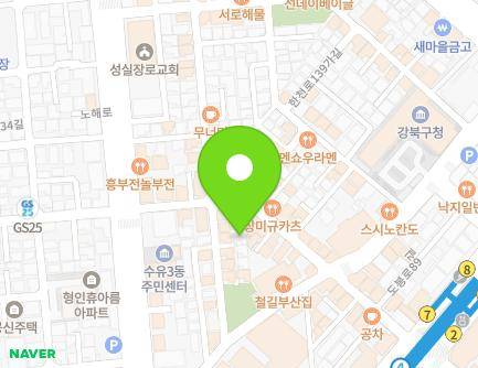 14-7 Nohae-ro 8ga-gil, Gangbuk-gu, Seoul, Republic of Korea Map