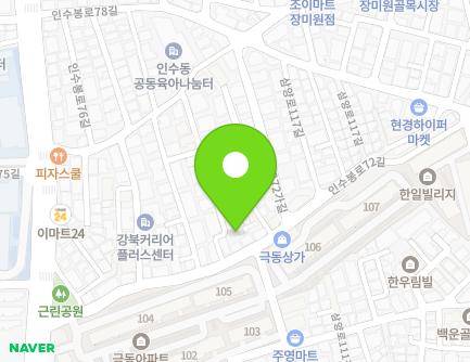 31-6 Insubong-ro 72-gil, Gangbuk-gu, Seoul, Republic of Korea Map