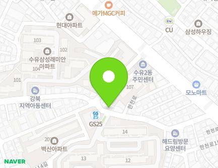 40 Hancheon-ro 155-gil, Gangbuk-gu, Seoul, Republic of Korea Map