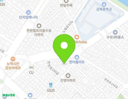 38-3 Hancheon-ro 150-gil, Gangbuk-gu, Seoul, Republic of Korea Map