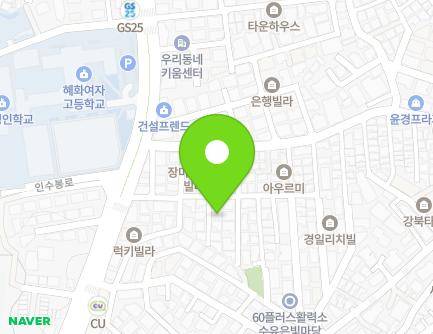 16-3 Insubong-ro 30-gil, Gangbuk-gu, Seoul, Republic of Korea Map