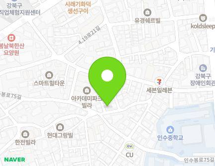 18 Insubong-ro 79ga-gil, Gangbuk-gu, Seoul, Republic of Korea Map