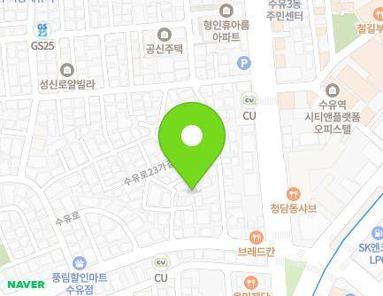 17-11 Suyu-ro 23-gil, Gangbuk-gu, Seoul, Republic of Korea Map