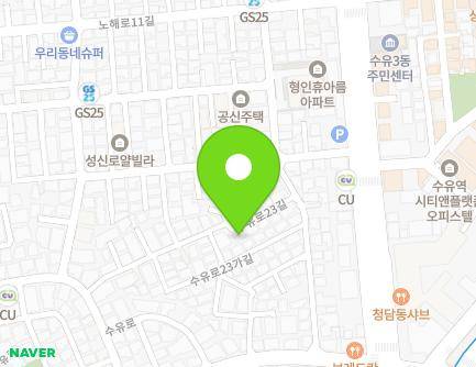 25-11 Suyu-ro 23-gil, Gangbuk-gu, Seoul, Republic of Korea Map