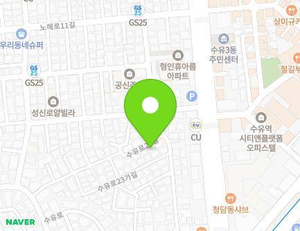 25-3 Suyu-ro 23-gil, Gangbuk-gu, Seoul, Republic of Korea Map