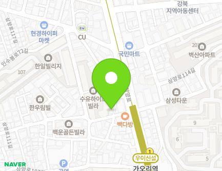 1-4 Samyang-ro 113-gil, Gangbuk-gu, Seoul, Republic of Korea Map