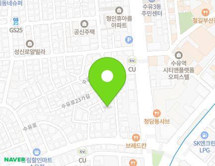 11-1 Suyu-ro 23-gil, Gangbuk-gu, Seoul, Republic of Korea Map