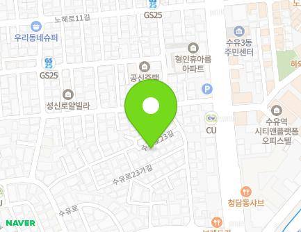 25-9 Suyu-ro 23-gil, Gangbuk-gu, Seoul, Republic of Korea Map