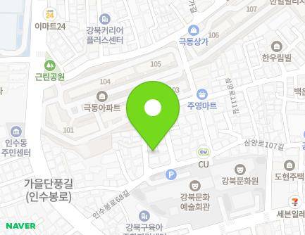 19-6 Insubong-ro 68-gil, Gangbuk-gu, Seoul, Republic of Korea Map