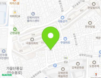 25-9 Insubong-ro 68-gil, Gangbuk-gu, Seoul, Republic of Korea Map